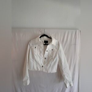 Banana Republic Cropped White Women's Denim Jacket